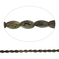 Buddhistische Perlen, Holz, oval, originale Farbe, 10x19mm, Bohrung:ca. 2.5mm, Länge ca. 15.5 ZollInch, 10SträngeStrang/Tasche, ca. 20PCs/Strang, verkauft von Tasche