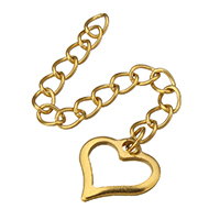 Stainless Steel Extender Chain Heart gold color plated Length Approx 2 Inch Sold By Lot