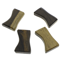 madera colgante, color original, 38x65x13mm-42x65x14mm, agujero:aproximado 1.5mm, 10PCs/Bolsa, Vendido por Bolsa