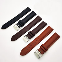 Horloge banden, Koeienhuid, roestvrij staal pin gesp, verschillende grootte voor keus, meer kleuren voor de keuze, Verkocht door Stel