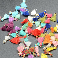 Decorative Tassel Wool with aluminium wire gold color plated 10mm Sold By Bag