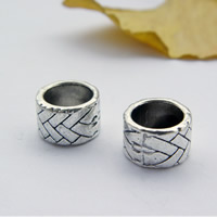 Zinc Alloy Large Hole Bead Column antique silver color plated Approx 10mm Sold By Lot