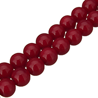 South Sea Shell Beads Round red Approx 0.1mm Length Approx 16 Inch Sold By Lot