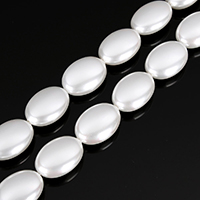 South Sea Shell Beads Flat Oval natural white Approx 2mm Length Approx 16 Inch Approx Sold By Lot