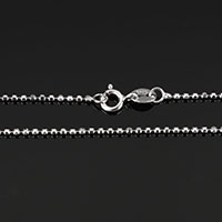 925 Sterling Silver Ogrlica lanac, razlièite duljine za izbor & Lopta lanac, 1.50mm, 10pramenovi/Lot, Prodano By Lot