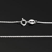 925 Sterling Silver Ogrlica lanac, razlièite duljine za izbor, 1mm, 10pramenovi/Lot, Prodano By Lot