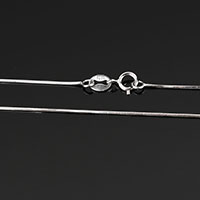925 Sterling sølv halskæde kæde, forskellige længde for valg, 0.60mm, 10Strands/Lot, Solgt af Lot