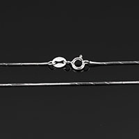 925 Sterling ezüst nyaklánc lánc, 925 Ezüst, különböző hosszúságú választás & kígyó lánc, 0.80mm, 10Strands/Lot, Által értékesített Lot