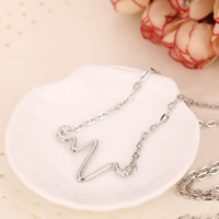 Zinc Alloy Jewelry Necklace with iron chain with 5cm extender chain platinum color plated oval chain lead & cadmium free Sold Per Approx 17.7 Inch Strand