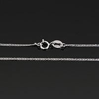 925 Sterling Silver Halsband kedja, olika längd för val & tvinna oval kedja, 1x0.50mm, 10Strands/Lot, Säljs av Lot