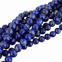 Lapis lazuli perler, Naturlige lapis lazuli, Runde, forskellig størrelse for valg & facetteret, Solgt Per Ca. 15.5 inch Strand