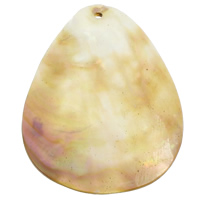 Natural Yellow Shell Pendants Teardrop Approx 1mm Sold By PC