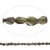 Natürliche Rauchquarz Perlen, facettierte, Grad AAA, 12x15x10mm-17x18x13mm, Bohrung:ca. 2mm, ca. 22PCs/Strang, verkauft per ca. 15 ZollInch Strang