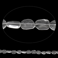 Naturlige klar kvarts perler, Clear Quartz, Grade AAA, 15x19mm-17x25mm, Hole:Ca. 1mm, Ca. 16pc'er/Strand, Solgt Per Ca. 15 inch Strand