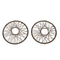 Iron Costume Accessories Flat Round antique bronze color plated lead & cadmium free Sold By Bag