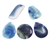 Lace Agate Pendants blue - Approx 1.5mm Sold By Bag