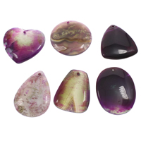 Lace Agate Pendants fuchsia - Approx 1.5mm Sold By Bag