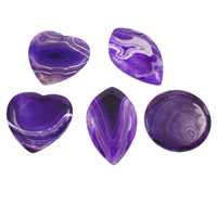 Pendentif Agate dentelle, agate lace, violet, 33x46x6mm-44x47x7mm, Trou:Environ 1.5mm, 10PC/sac, Vendu par sac