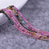 Tourmaline Beads Round natural October Birthstone Approx 0.5mm Sold Per Approx 15 Inch Strand