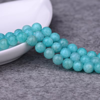 Amazonit perle, Krug, prirodan, različite veličine za izbor, Grade AAAAA, Rupa:Približno 1-2mm, Prodano Per Približno 15 inčni Strand