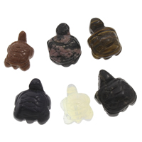 Blandade Gemstone Pärlor, Ädelsten, 15x19x7mm-17x22x10mm, Hål:Ca 1mm, 30PC/Bag, Säljs av Bag