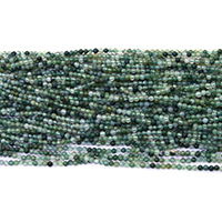 Abalorios de Ágata de Musgo Natural, Ágata moss, Esférico, diverso tamaño para la opción, agujero:aproximado 0.5mm, longitud aproximado 16 Inch, Vendido por Grupo