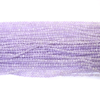 Purple Chalcedony, Runde, naturlig, forskellig størrelse for valg, Hole:Ca. 0.5mm, Længde Ca. 16 inch, Solgt af Lot