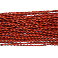 Red Jasper Helmi, Pyöreä, luonnollinen, erikokoisia valinnalle, Reikä:N. 0.5mm, Pituus N. 16 tuuma, Myymät erä