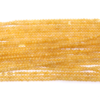 Jade Κίτρινο Χάντρα, Γύρος, φυσικός, διαφορετικό μέγεθος για την επιλογή, Τρύπα:Περίπου 0.5mm, Μήκος Περίπου 16.5 inch, Sold Με Παρτίδα