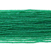 Perline in agata verde naturale, Cerchio, formato differente per scelta, Foro:Appross. 0.5mm, Lunghezza Appross. 16 pollice, Venduto da lotto