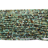 Natural African Turquoise Beads Round Approx 0.5mm Length Approx 16 Inch Sold By Lot