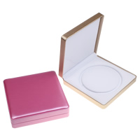Pap halskæde kasse, med PU & Velveteen, Rektangel, flere farver til valg, 190x45x195mm, Solgt af PC
