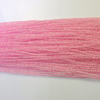 Природные Бисер розовый кварц, Круглая, натуральный, разный размер для выбора & граненый, длина Приблизительно 15.5 дюймовый, продается Лот