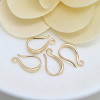 Brass Hook Earwire 24K gold plated with loop nickel lead & cadmium free Approx 1mm Sold By Lot