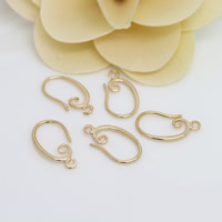 Brass Hook Earwire 24K gold plated with loop nickel lead & cadmium free Approx 1.3mm Sold By Lot
