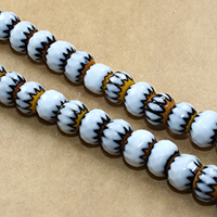 Ručno lampwork perle, Drum, ručno izrađen, faceted, 6x8.50mm, Rupa:Približno 0.5-2mm, Dužina Približno 14.5 inčni, 10pramenovi/Lot, Približno 60računala/Strand, Prodano By Lot