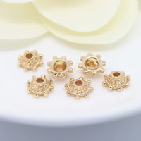 Brass Bead Cap Flower 24K gold plated nickel lead & cadmium free Approx 1.5mm Sold By Lot