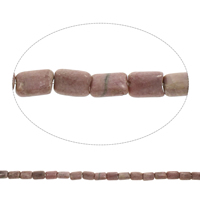 Rhodonite Beads, Rektangel, 8x13x5mm, Hole:Ca. 1.5mm, Længde Ca. 15.5 inch, 5Strands/Bag, Ca. 33pc'er/Strand, Solgt af Bag