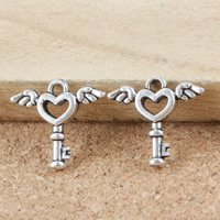 Zinc Alloy Key Pendants antique silver color plated nickel lead & cadmium free Approx 1.5mm Sold By Lot