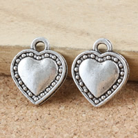 Zinc Alloy Heart Pendants antique silver color plated nickel lead & cadmium free Approx 2mm Sold By Lot