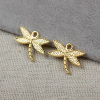 Zinc Alloy Animal Pendants Dragonfly gold color plated nickel lead & cadmium free Approx 2mm Sold By Lot