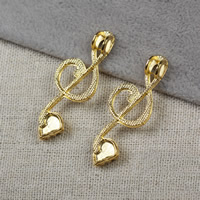 Zinc Alloy Pendant Music Note gold color plated nickel lead & cadmium free Approx 3mm Sold By Lot