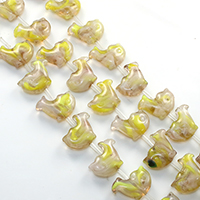 Handgemaakte Lampwork Beads, Dolfijn, 18x14x6mm, Gat:Ca 1mm, Lengte Ca 14.5 inch, 10strengen/Lot, Ca 28pC's/Strand, Verkocht door Lot