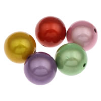 Perles miracles acryliques, Acrylique, Rond, normes différentes pour le choix, couleurs mélangées, Trou:Environ 1mm, Vendu par sac