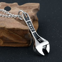 Men Necklace 316L Stainless Steel Wrench oval chain & for man & blacken Sold Per Approx 19.6 Inch Strand