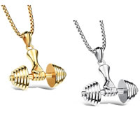 Men Sweater Chain Necklace Stainless Steel Barbell plated box chain & for man Sold Per Approx 23.6 Inch Strand