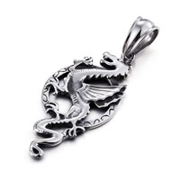 Stainless Steel Animal Pendants Dragon for man & blacken Approx Sold By PC