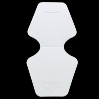 Papel Collar y pulsera Display Card, Blanco, 48x100x0.50mm, 200PCs/Bolsa, Vendido por Bolsa