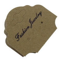 Paper Earring Stud Display Board, with letter pattern, 55x102mm, 200PCs/Bag, Sold By Bag