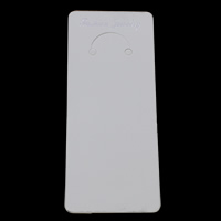 Papel Collar y pulsera Display Card, Rectángular, con el patrón de la letra, Blanco, 50x120mm, 200PCs/Bolsa, Vendido por Bolsa